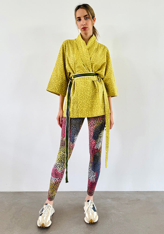 Leopard Kimono - Yellow