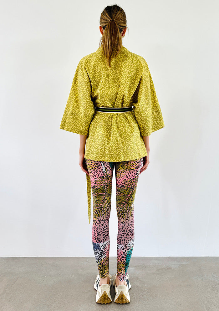 Leopard Kimono - Yellow