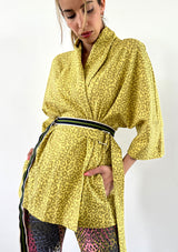 Leopard Kimono - Yellow