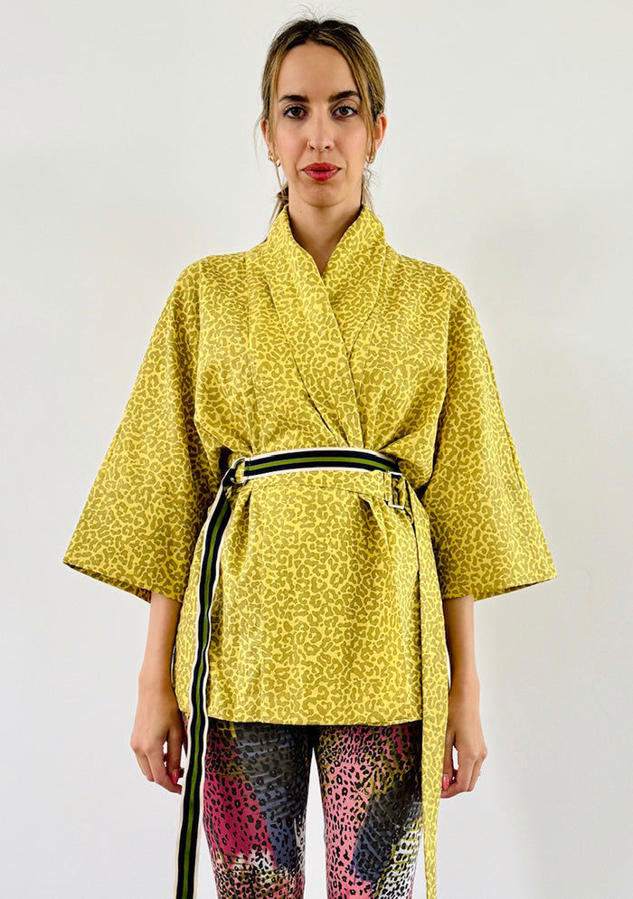 Leopard Kimono - Yellow