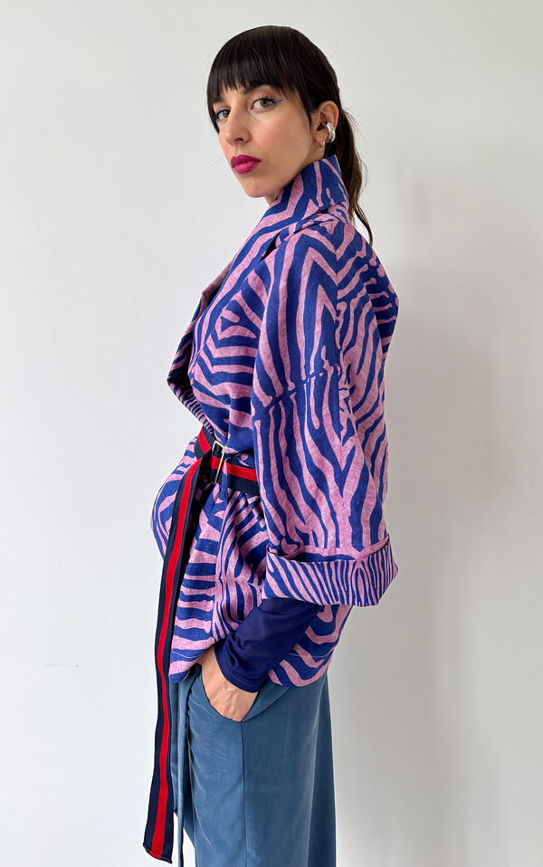 Leopard Lucid Dreams Kimono - Purple