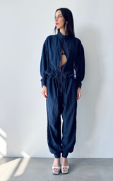 Aviator Jumpsuit - Deep Blue
