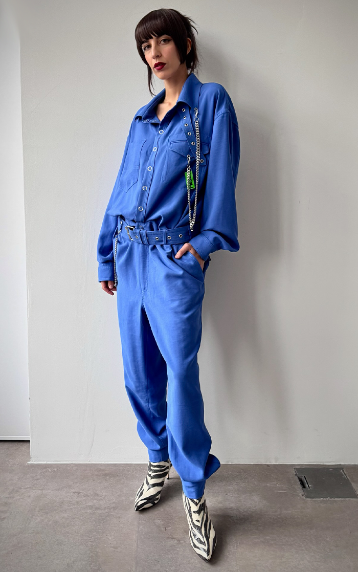 Military Jumpsuit - Electric Blue
