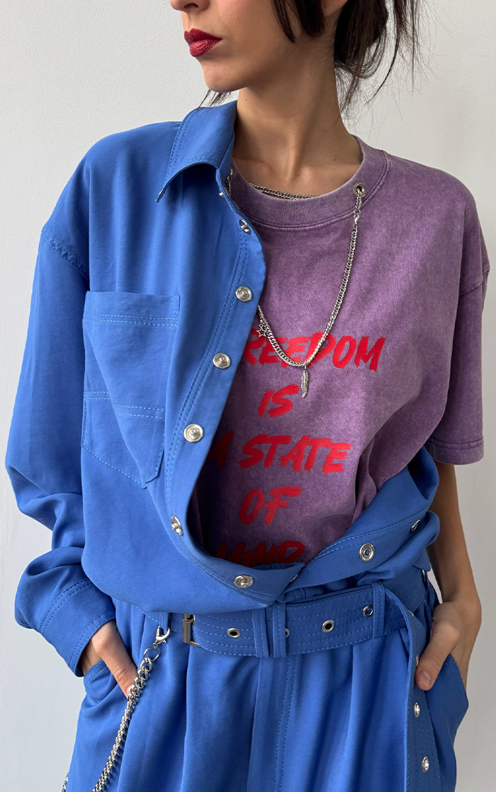 Military Jumpsuit - Electric Blue