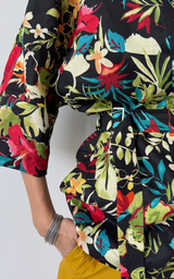 Linen Floral Kimono