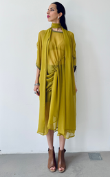 Silk Tunic Dress – Green