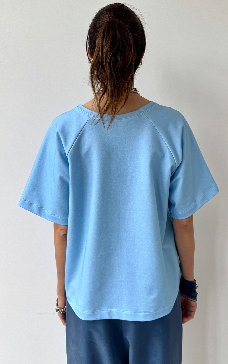 Cropped T-shirt - Blue