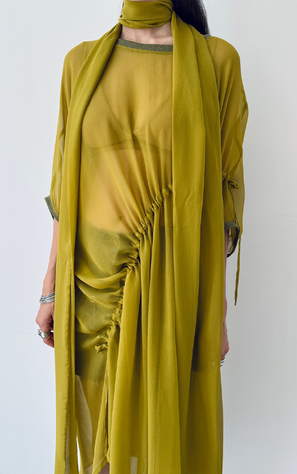 Silk Tunic Dress – Green