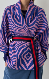 Leopard Lucid Dreams Kimono - Purple
