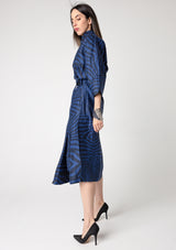 Linen Kimono - Zebra Blue