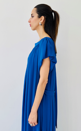 Ruffle Dress Long - Blue