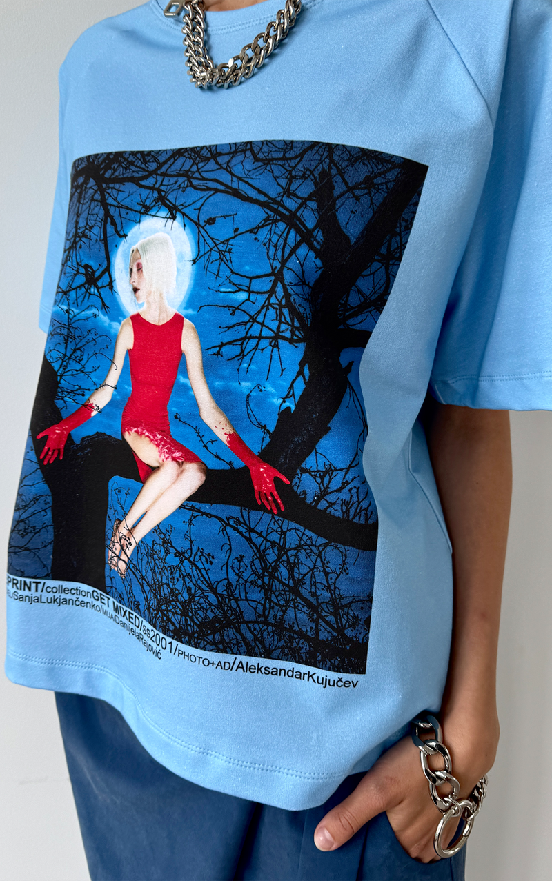 Cropped T-shirt - Blue