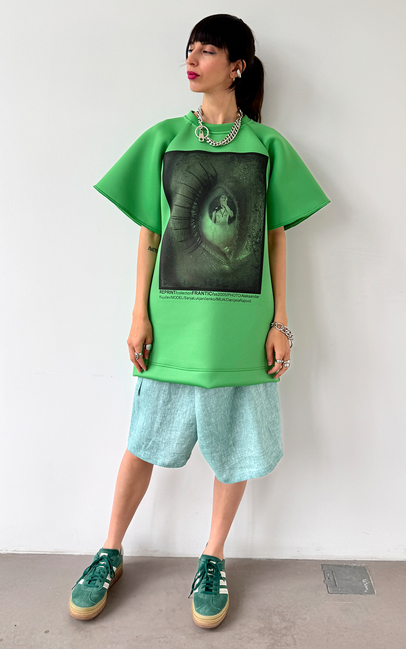 Graphic Long T-Shirt - Green