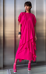 Pink Puff Sleeve Dress