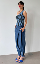 Wrap Pants - Blue