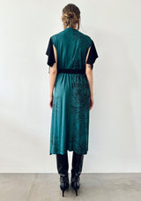 Drape Dress - Green Forest - Short Sleeves