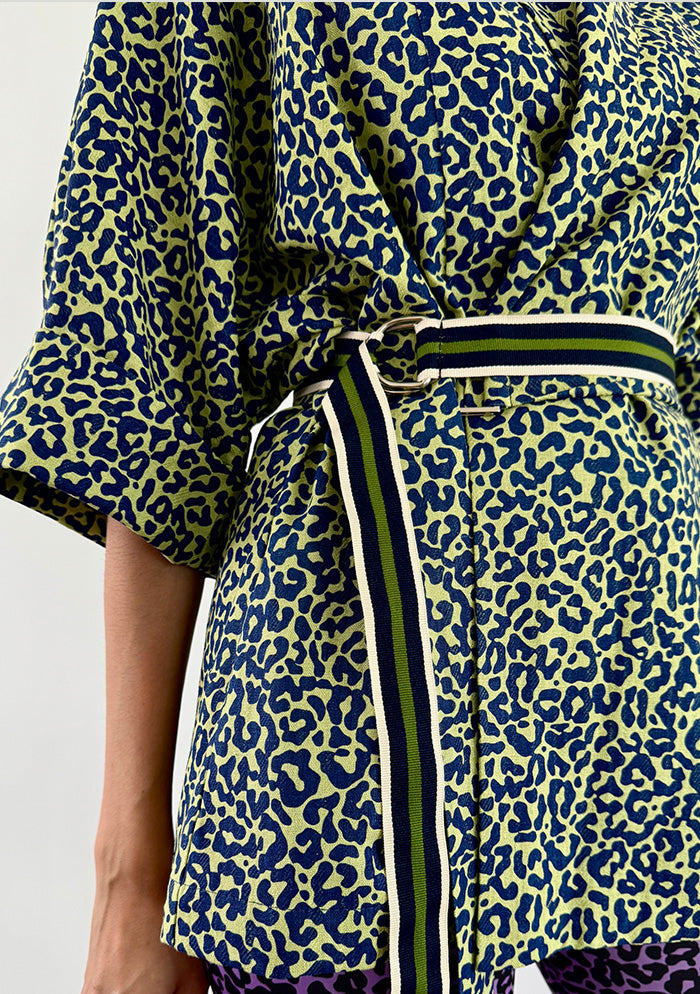 Leopard Kimono - Green