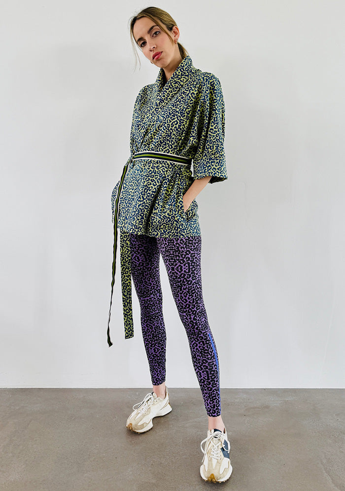 Leopard Kimono - Green