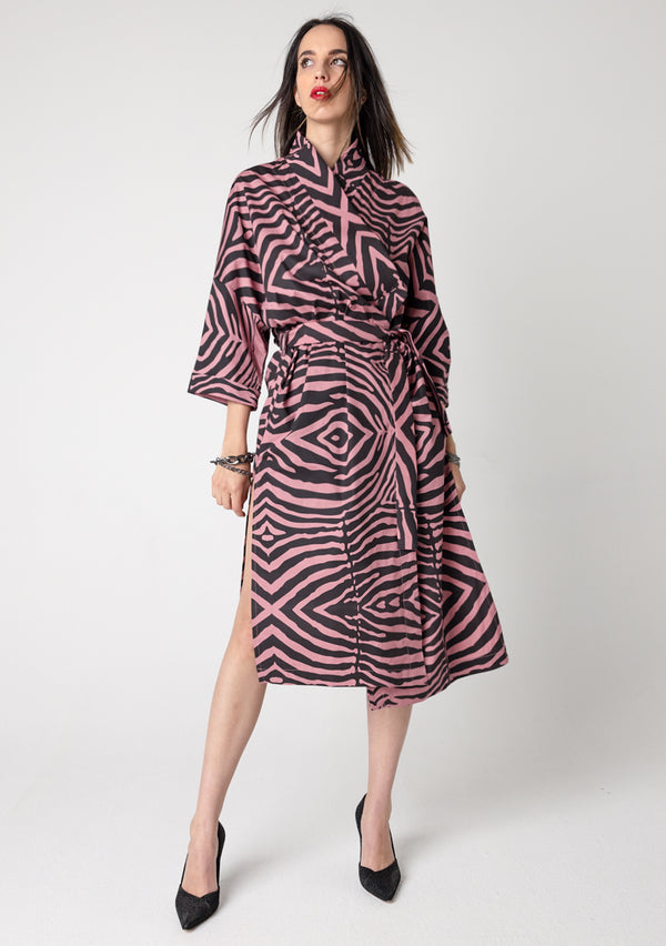 Kimono - Zebra Hot Pink
