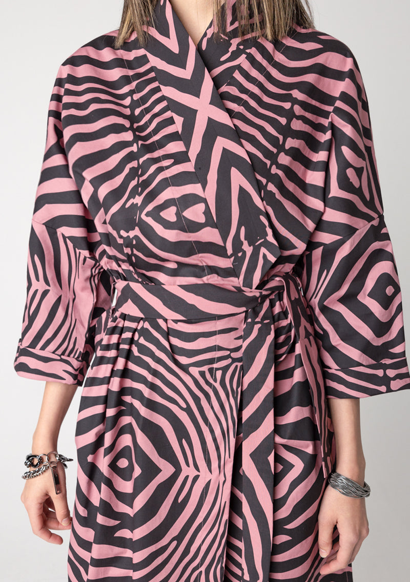 Kimono - Zebra Hot Pink