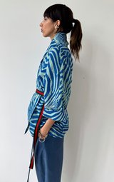 Zebra Linen Kimono