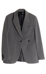 Suit Jacket - Stripe Grey