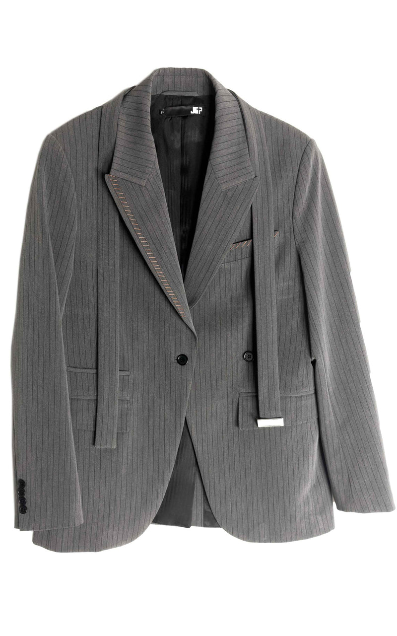 Suit Jacket - Stripe Grey