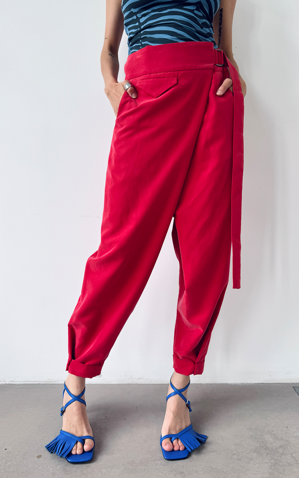 Wrap Pants - Red