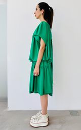 Ruffle Dress Short - Green