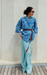 Zebra Linen Kimono