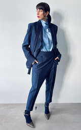 Wrap Pants - Stripe Blue