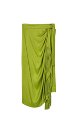 Asym Skirt - Lime Green