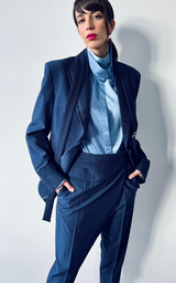 Suit Jacket - Stripe Blue