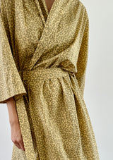 Long Leopard Kimono - Beige