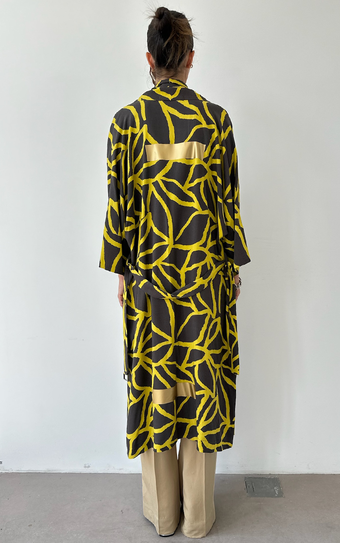 Lime/Brown Kimono