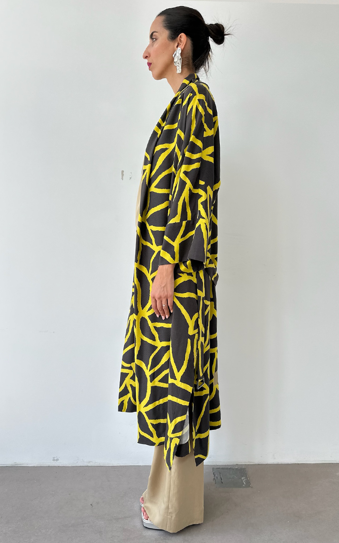 Lime/Brown Kimono