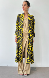 Lime/Brown Kimono
