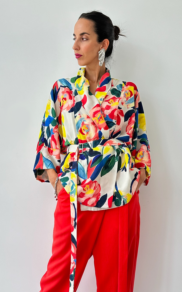 Flower Short Kimono