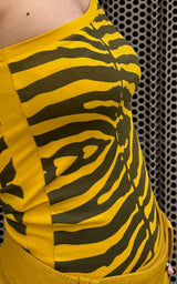 Asym Zebra Top - Yellow