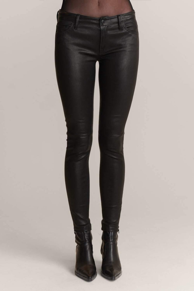 Leather Black Skinny Jeans - JSP Ready