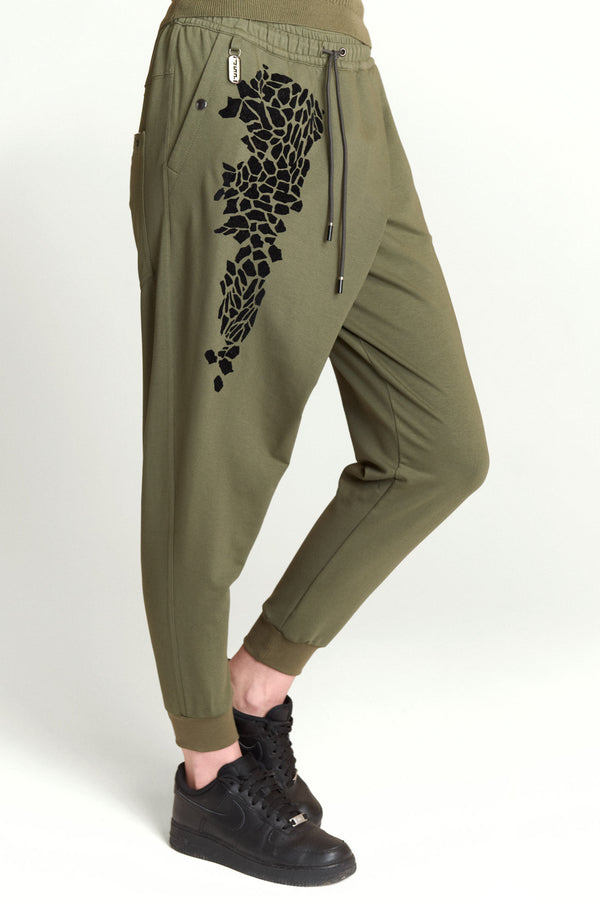 Crossed Joggers - Olive