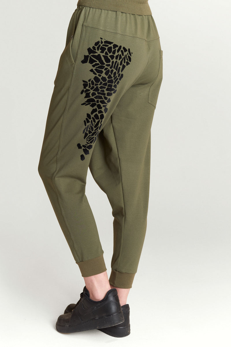 Crossed Joggers - Olive
