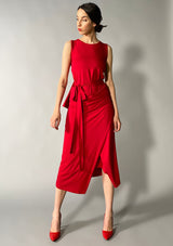 Jersey Panel Dress - Red