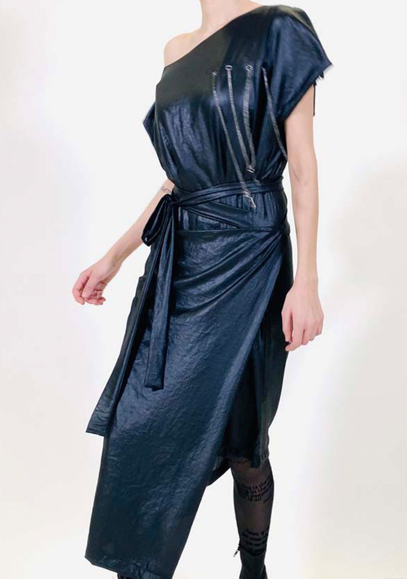 Multistyle Panel Dress - Black