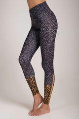 Leopard Grey Mustard Leggings