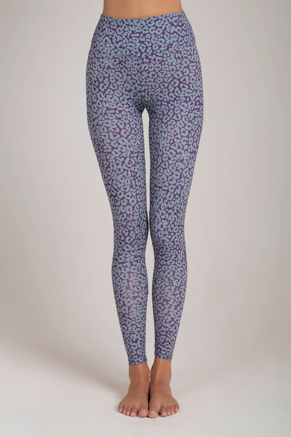 Leopard Lilac Blue Leggings