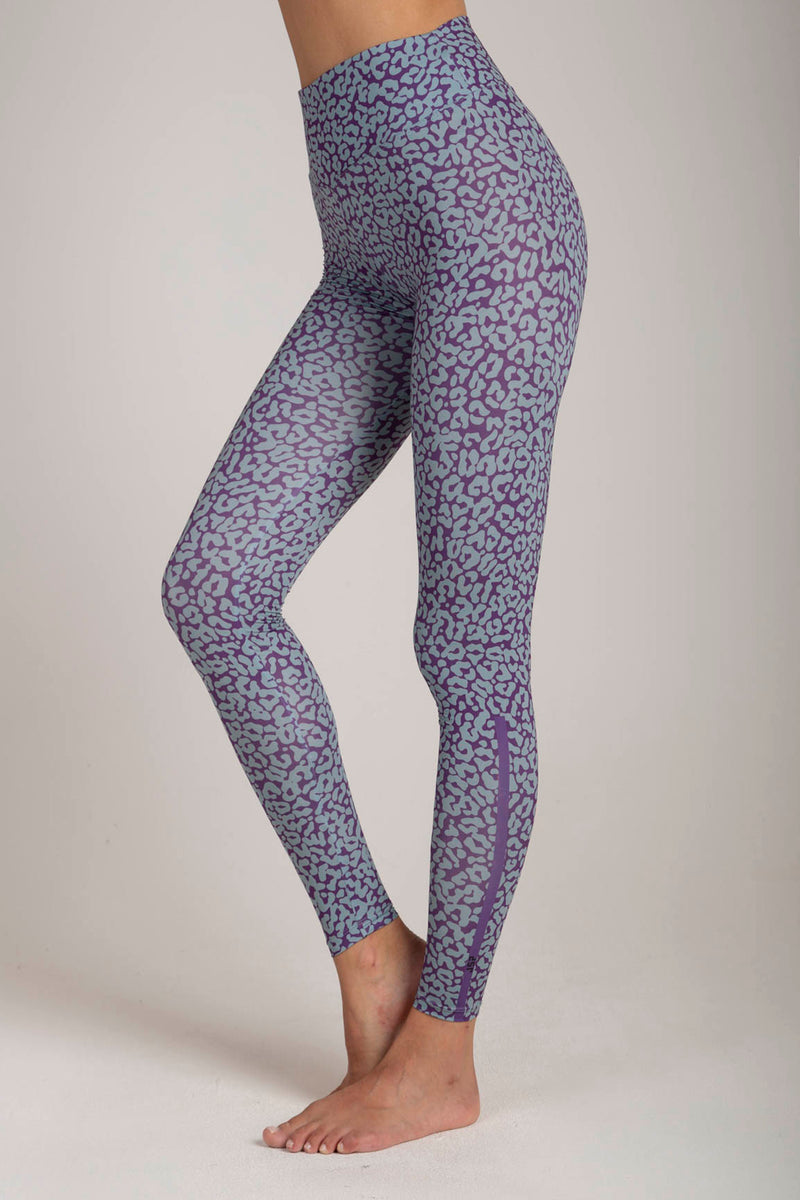 Leopard LIla Blue Leggings