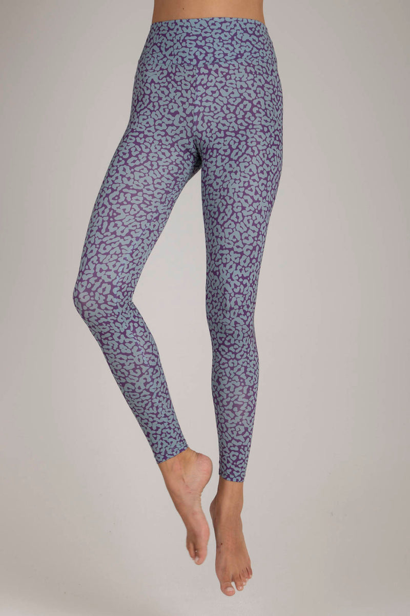 Leopard Lilac Blue Leggings