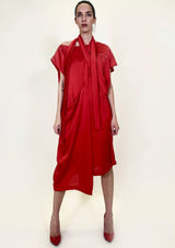 Multistyle Panel Dress - Red