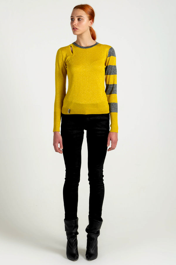 Lurex Sweater -  Yellow